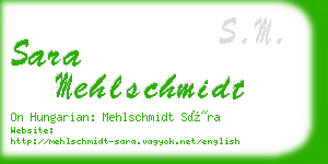 sara mehlschmidt business card